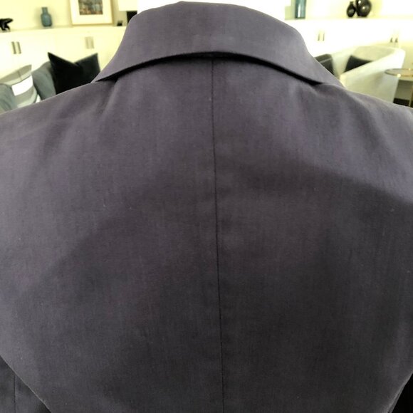 MaxMara Designer Classic 2 Button Cotton Blend 3/4 Slv Jacket Purple Sz 8 NWOT - Picture 9 of 13